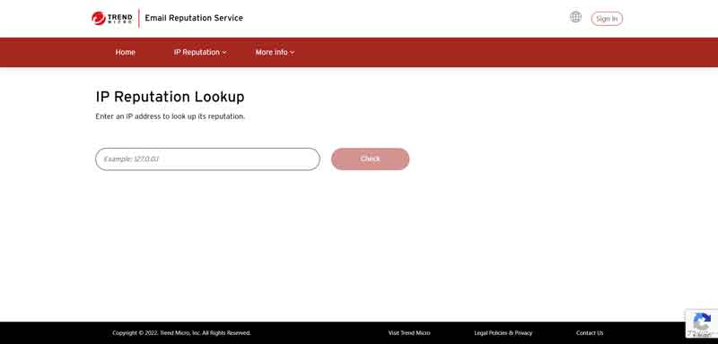 TrendMicro Email Reputation Services 新サイト